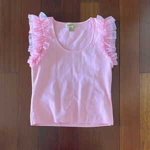 Bailey 44 Pink Ruffle Sleeve Blouse